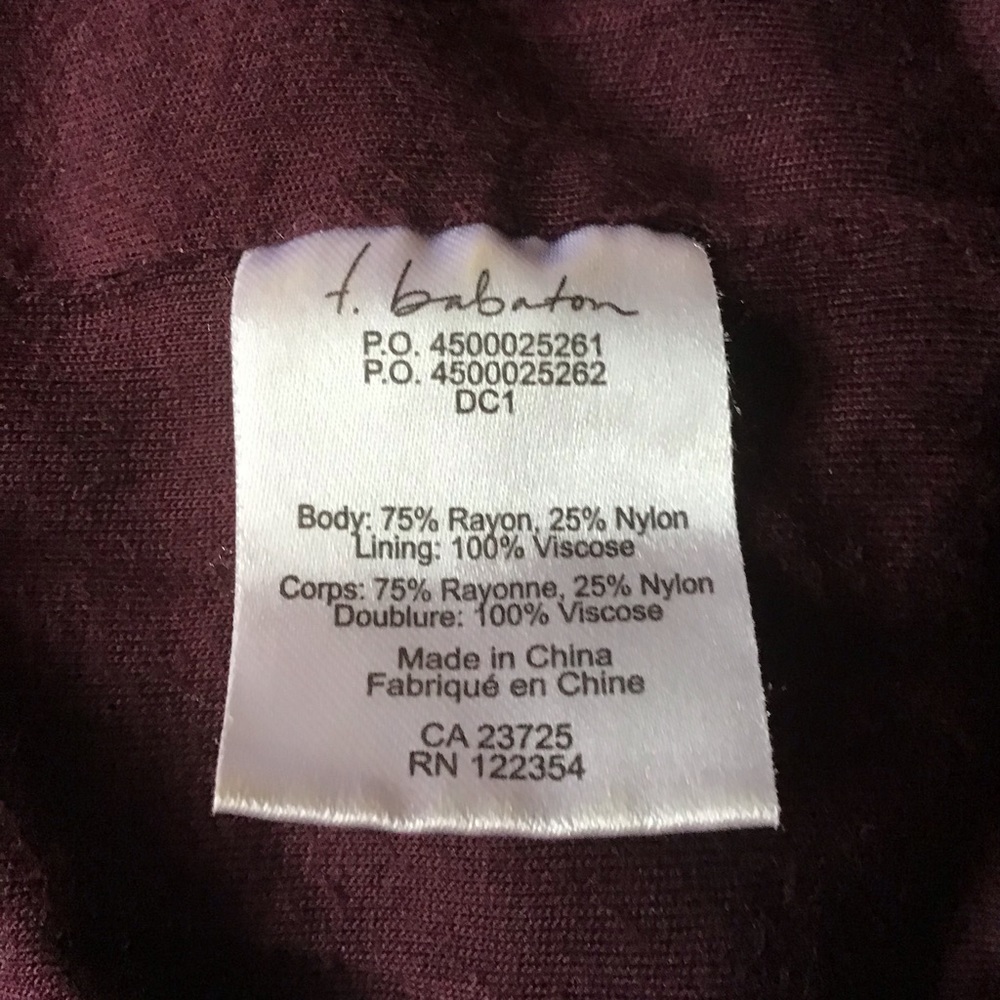 Aritzia t. Babaton Plum Rafael Long Sleeve Dress Size 2 - Picture 5 of 10